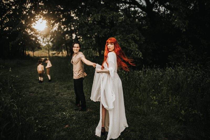 couple in a field